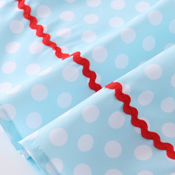 Little Mermaid Smocked Blue Polka Dot Dress Size 2T - Picture 4 of 6